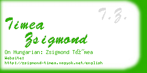 timea zsigmond business card